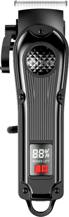 Cordless hair clipper with LED battery display